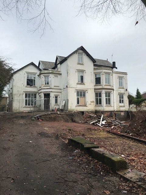 Derelict manor house at Dudlow Lane before works