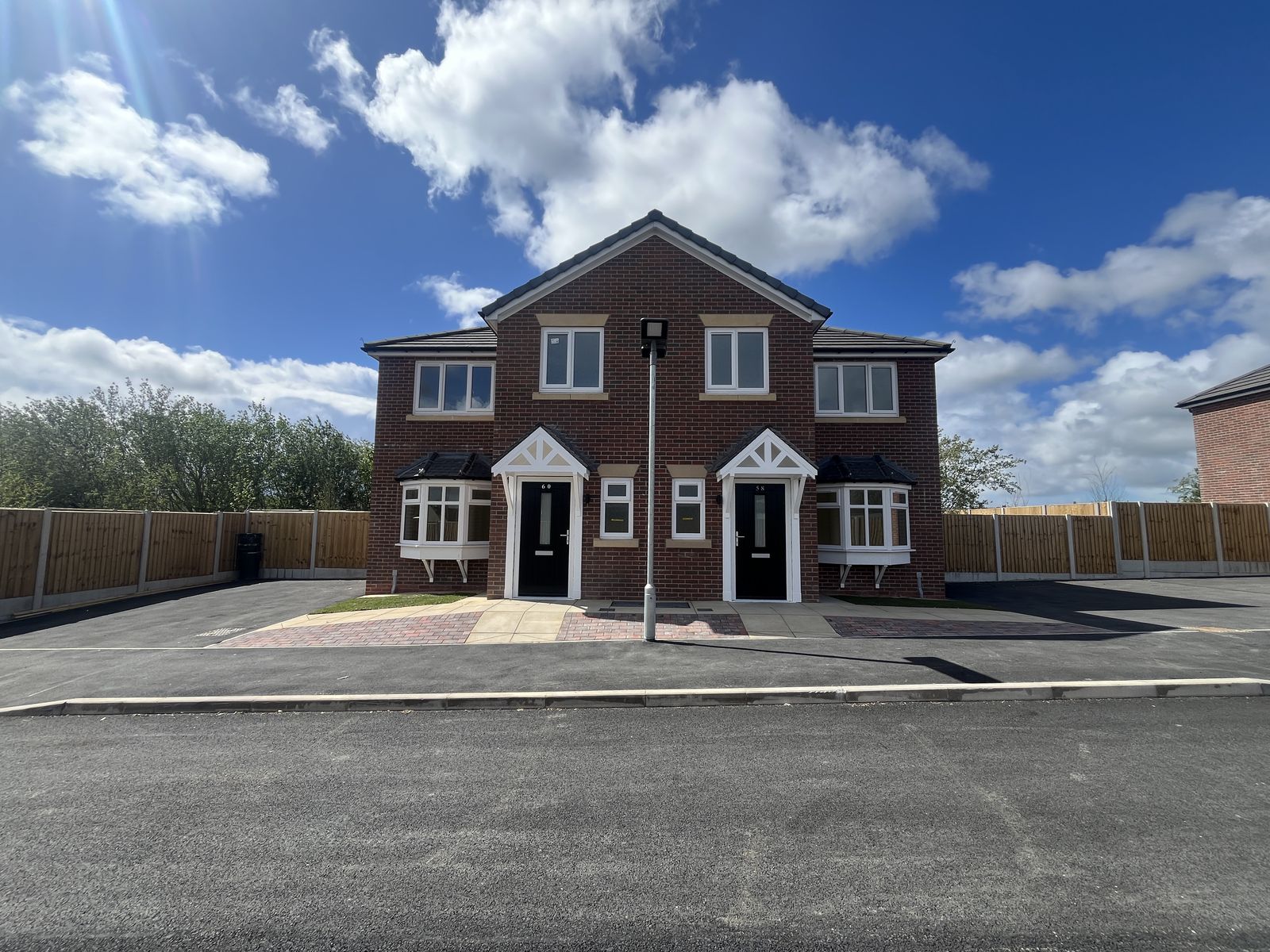 Street scene of completed homes at Sorrel Way, St Helens