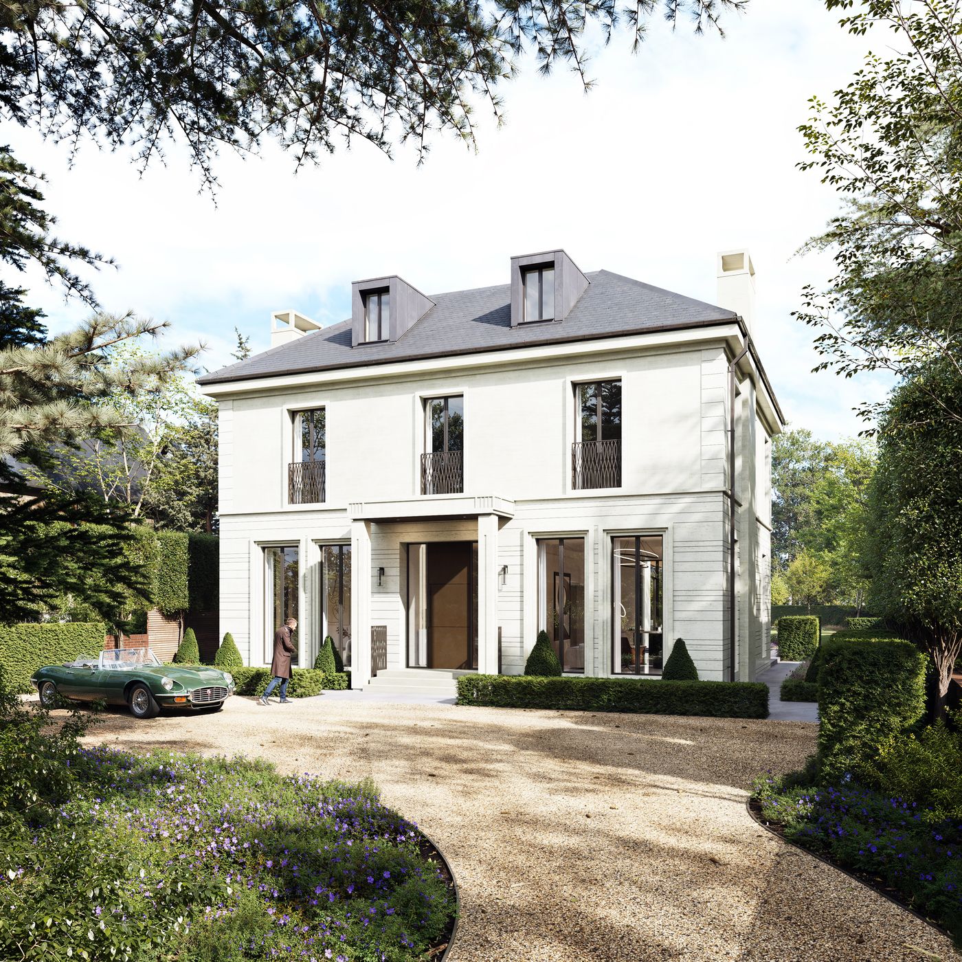 CGI of a bespoke 5,000 sq ft luxury new build home in South Liverpool